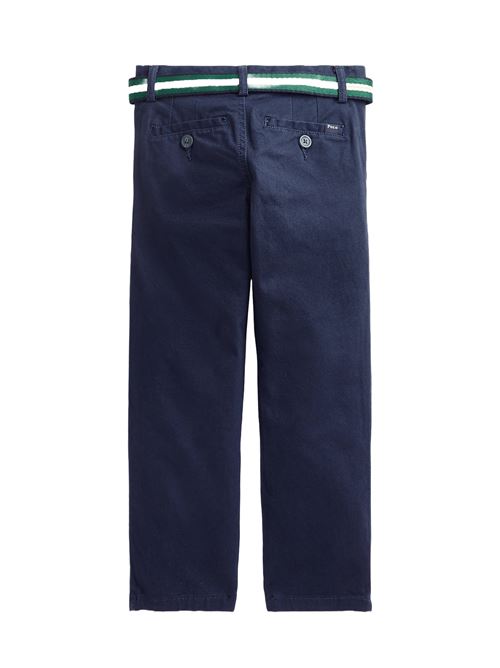 Pantalone blu con cintura RALPH LAUREN | 322855394001BLU